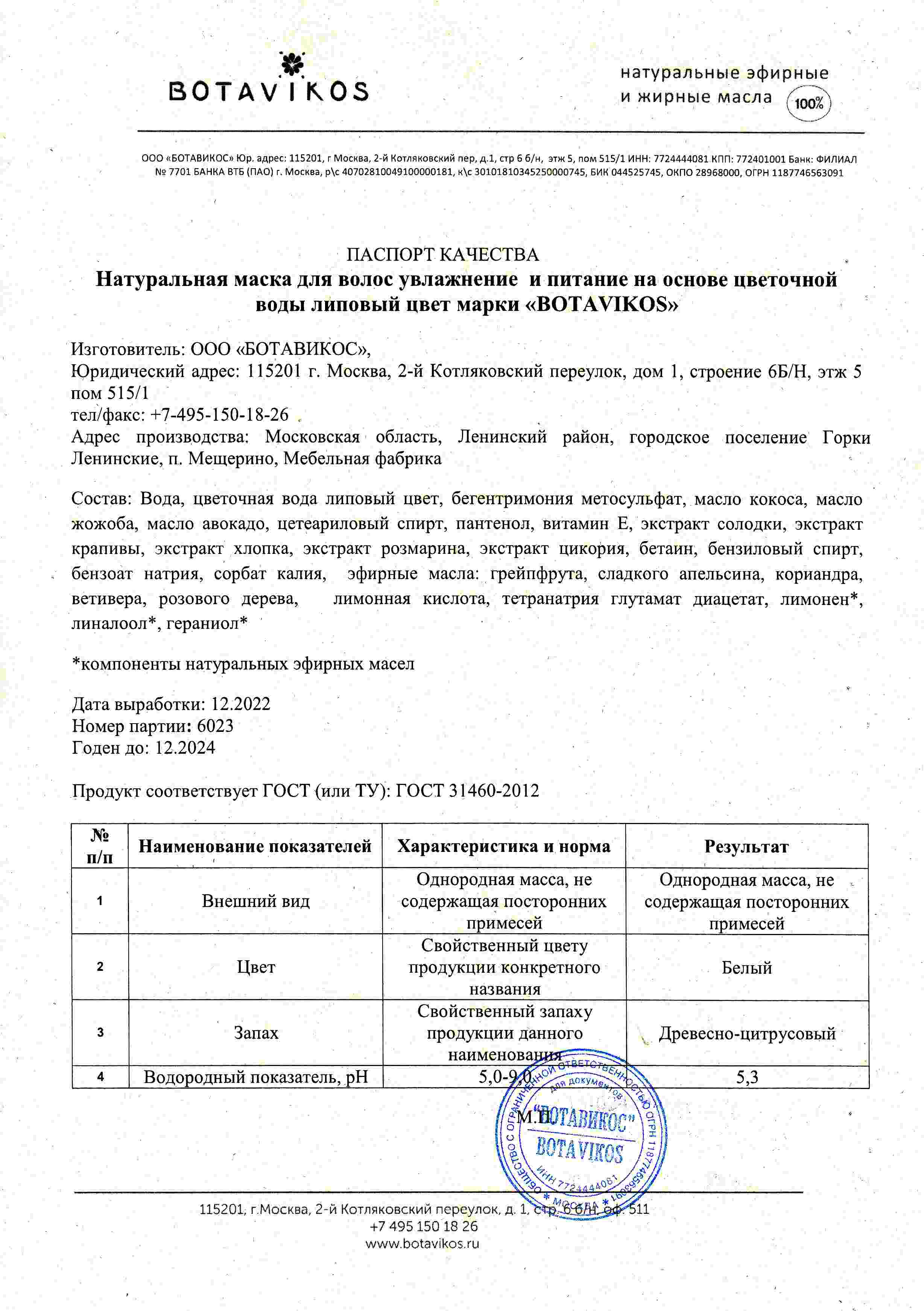 Паспорт №122022